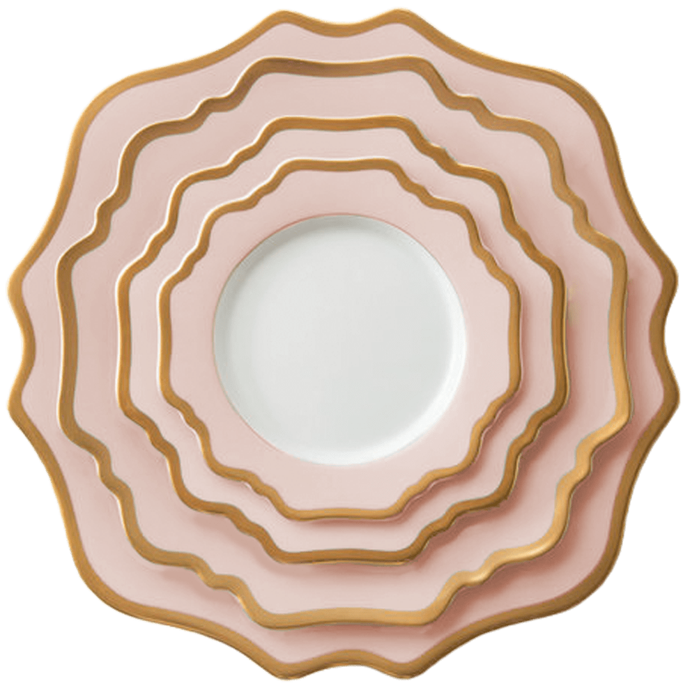 Casablanca Porcelain Collection in Blush Pink/Gold | Rental Casablanca Porcelain Collection in Blush Pink/Gold | Rental