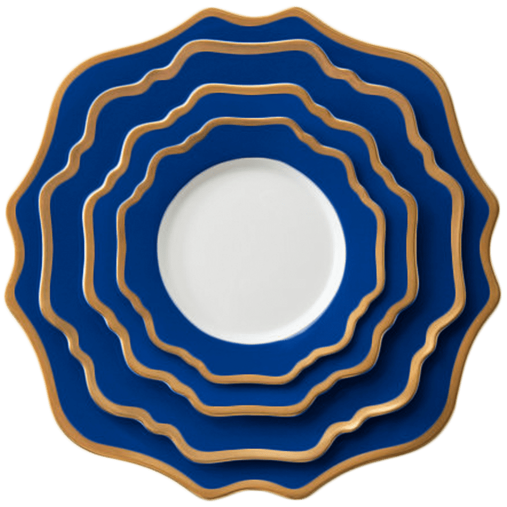 Casablanca Porcelain Collection in Royal/Gold | Rental Casablanca Porcelain Collection in Royal/Gold | Rental