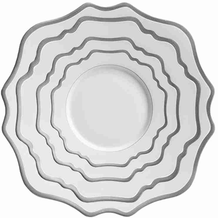 Casablanca Porcelain Collection in White/Silver | Rental Casablanca Porcelain Collection in White/Silver | Rental