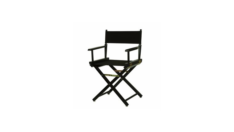 Directors Chair – Black Wood Table Height Directors Chair (Frame Only) – 18″ | Rental
