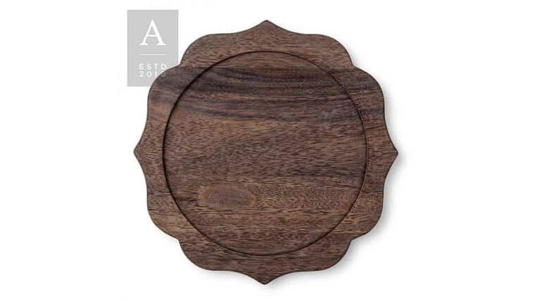 Bennett Charger Plate – Driftwood Dark | Rental