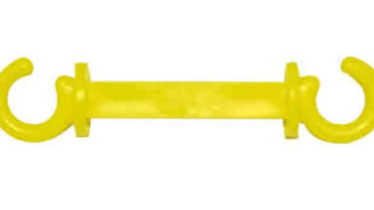 Plastic C Hook For Stanchion - Yellow | Rental