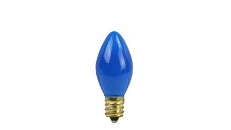 Light Bulb – C7 – 5W – 120V – Opaque Blue Incandescent | Rental
