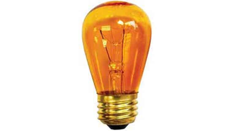 Light Bulb – S14 – 11W – 130V – Transparent Orange Incandescent | Rental
