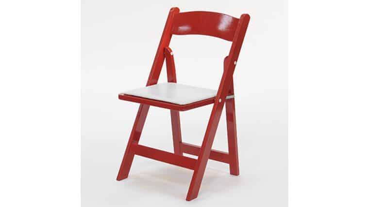 Tuscan Padded Chair – Red – Wood | Rental