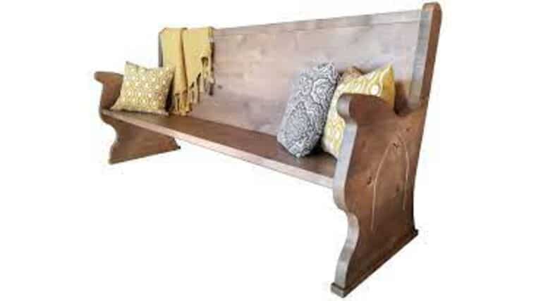 Rustic Wood Church Pew Bench | Rental