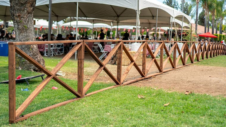 6′ x 42″ Wood Vineyard Fencing | Rental
