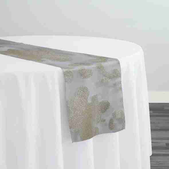 Fleur De Lis Table Runner in Ivory | Rental Fleur De Lis Table Runner in Ivory | Rental