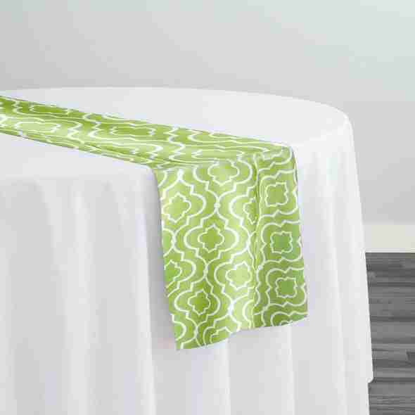 Gatsby Print (Lamour) Table Runner in Avocado | Rental Gatsby Print (Lamour) Table Runner in Avocado | Rental