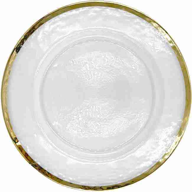 Halo – Glass Charger Plate in Champagne (Item # 0212) | Rental Halo – Glass Charger Plate in Champagne (Item # 0212) | Rental