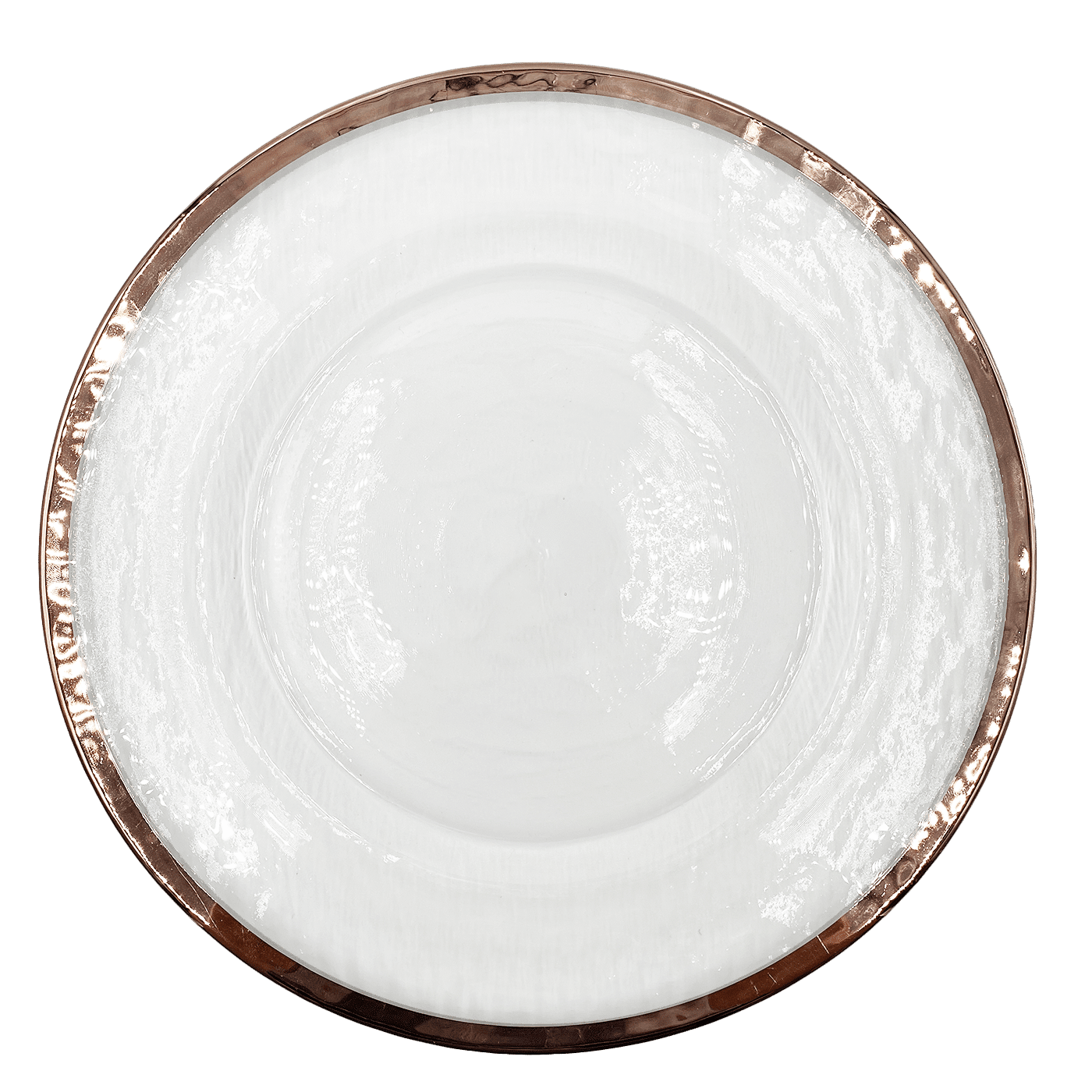 Halo – Glass Charger Plate in Rose Gold (Item # 0212) | Rental Halo – Glass Charger Plate in Rose Gold (Item # 0212) | Rental