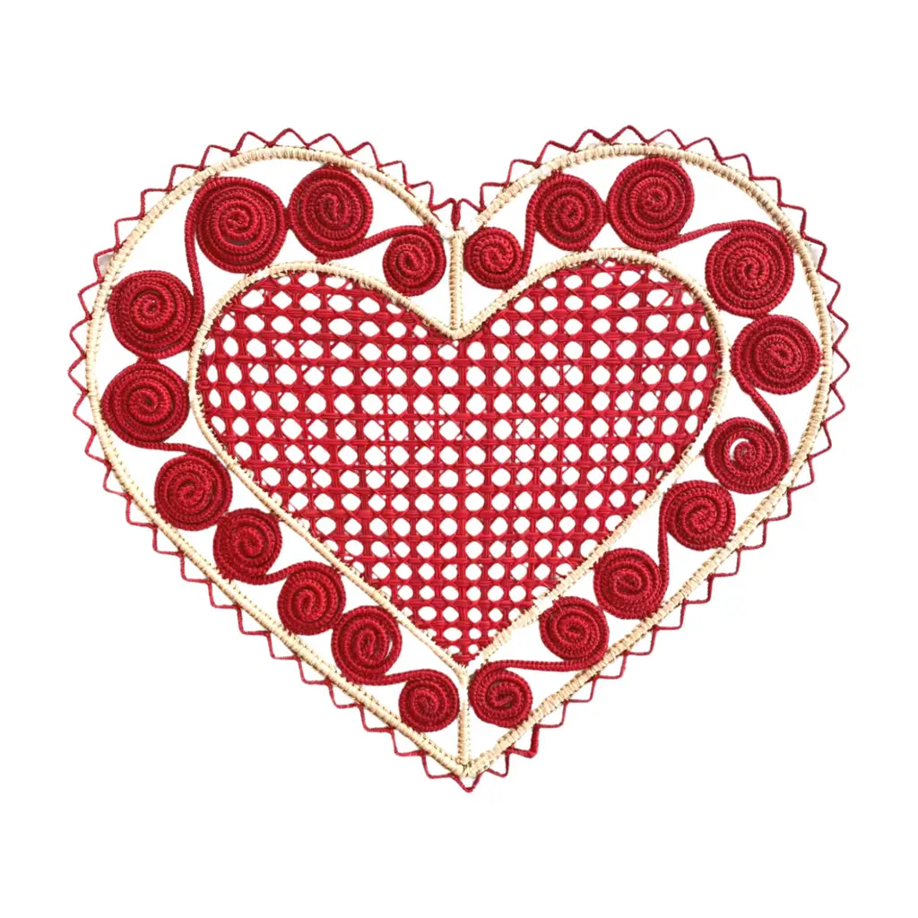 Heart Caracol Woven Placemat | Rental Heart Caracol Woven Placemat | Rental