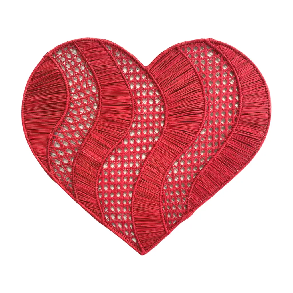 Heart Waves Woven Placemat | Rental