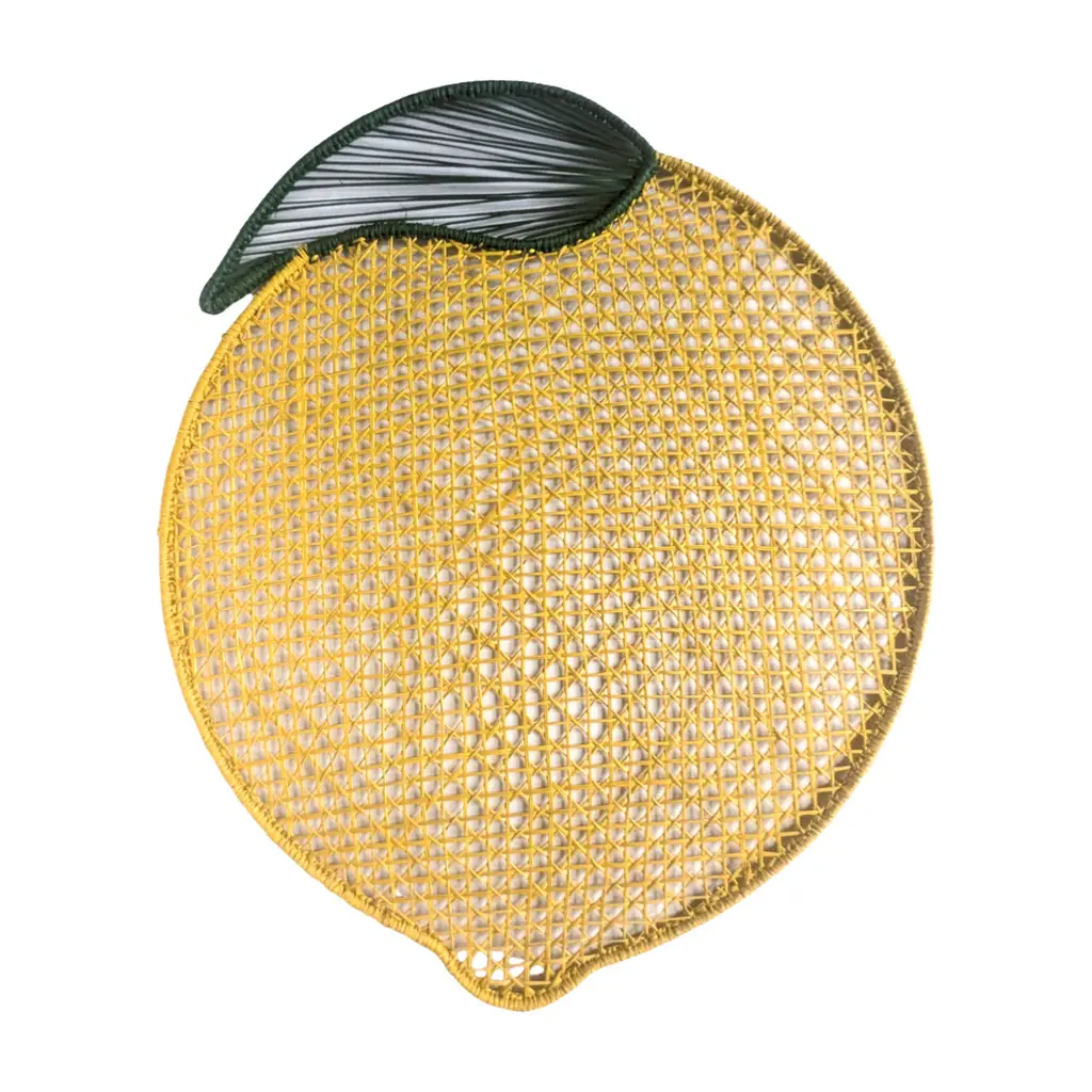 Lemon Woven Placemat | Rental