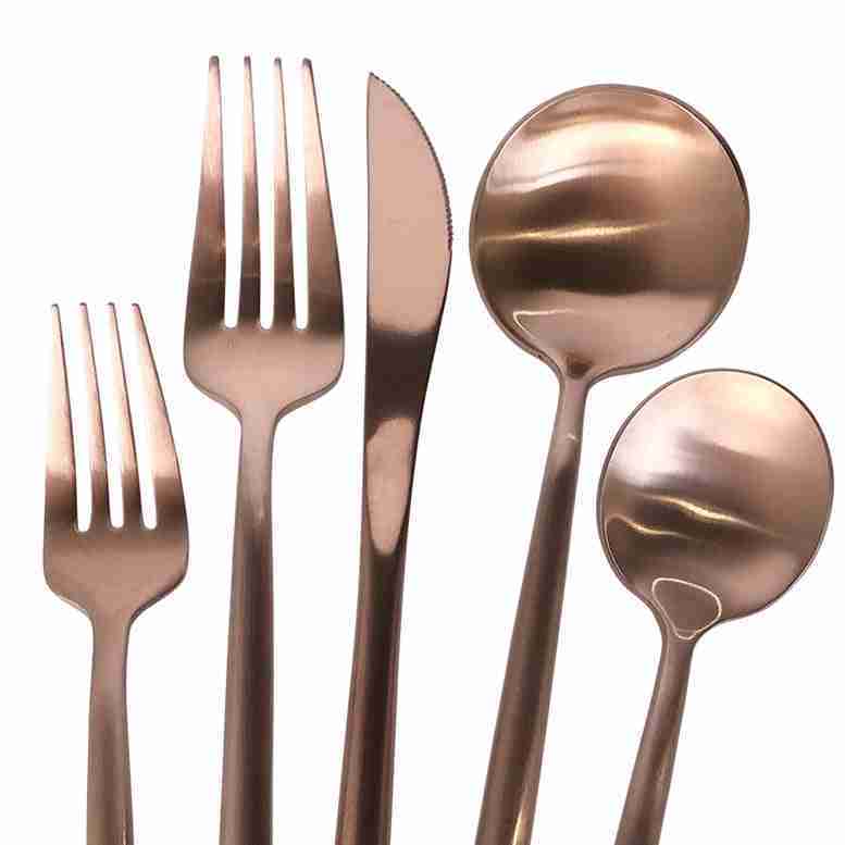 Luna Klasik Flatware/Cutlery in Rose Gold | Rental