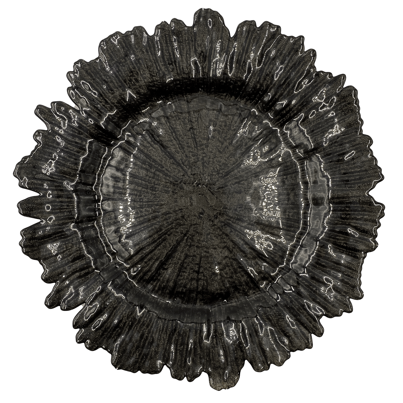 Reef – Glass Charger Plate in Black (Item # 0126) | Rental