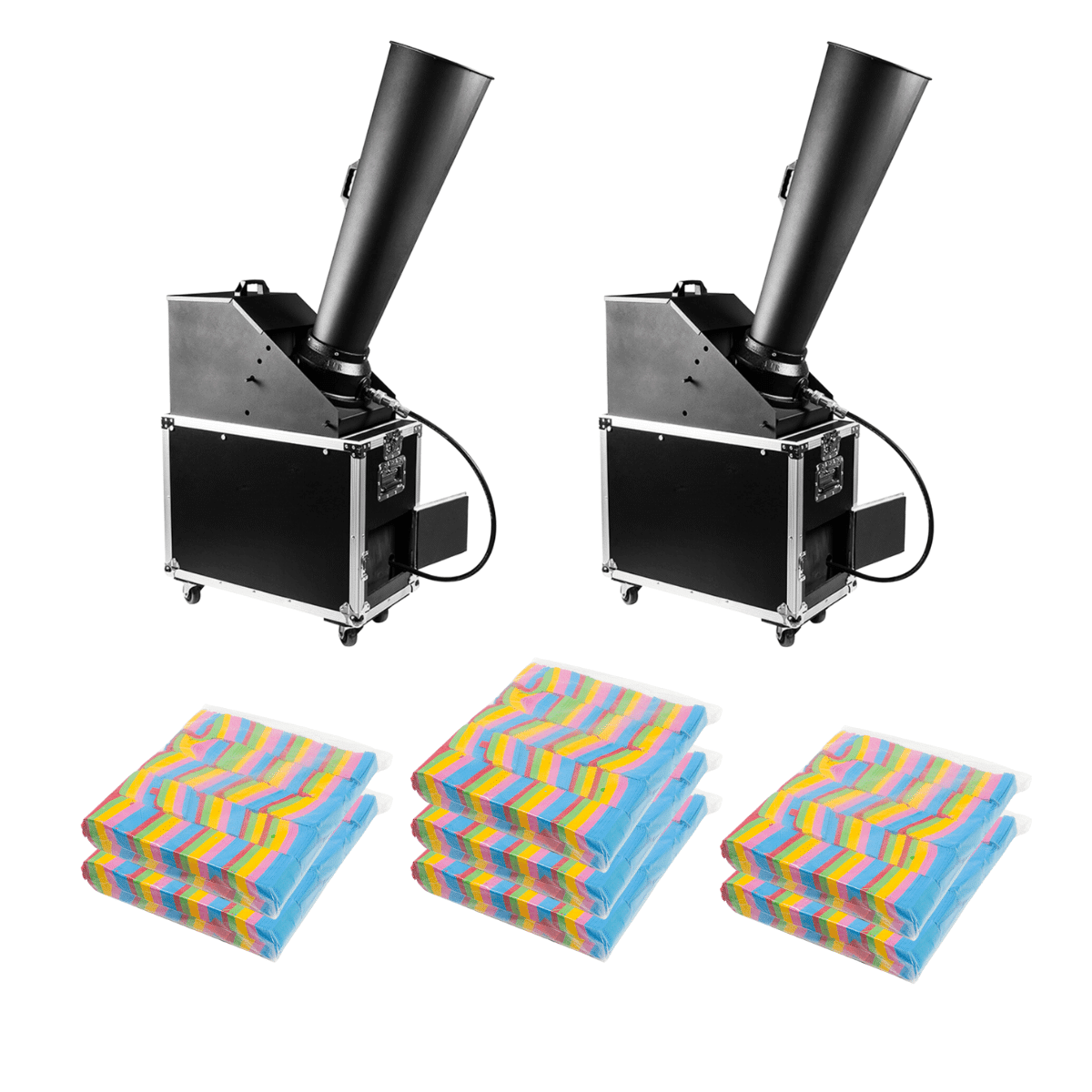 Saint Patrick’s Day DMX Continuous Flow 6” Gerb Confetti Cannon Package ( 2 Pack ) | Rental