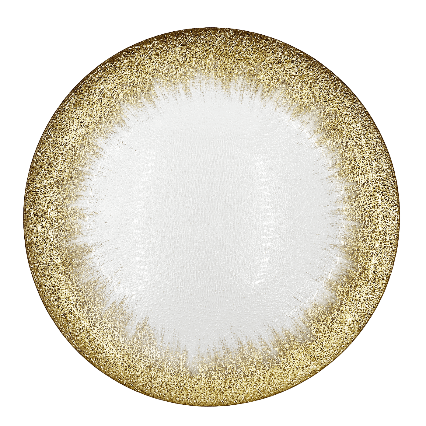 Stardust – Glass Charger Plate in Gold (Item # 0277) | Rental