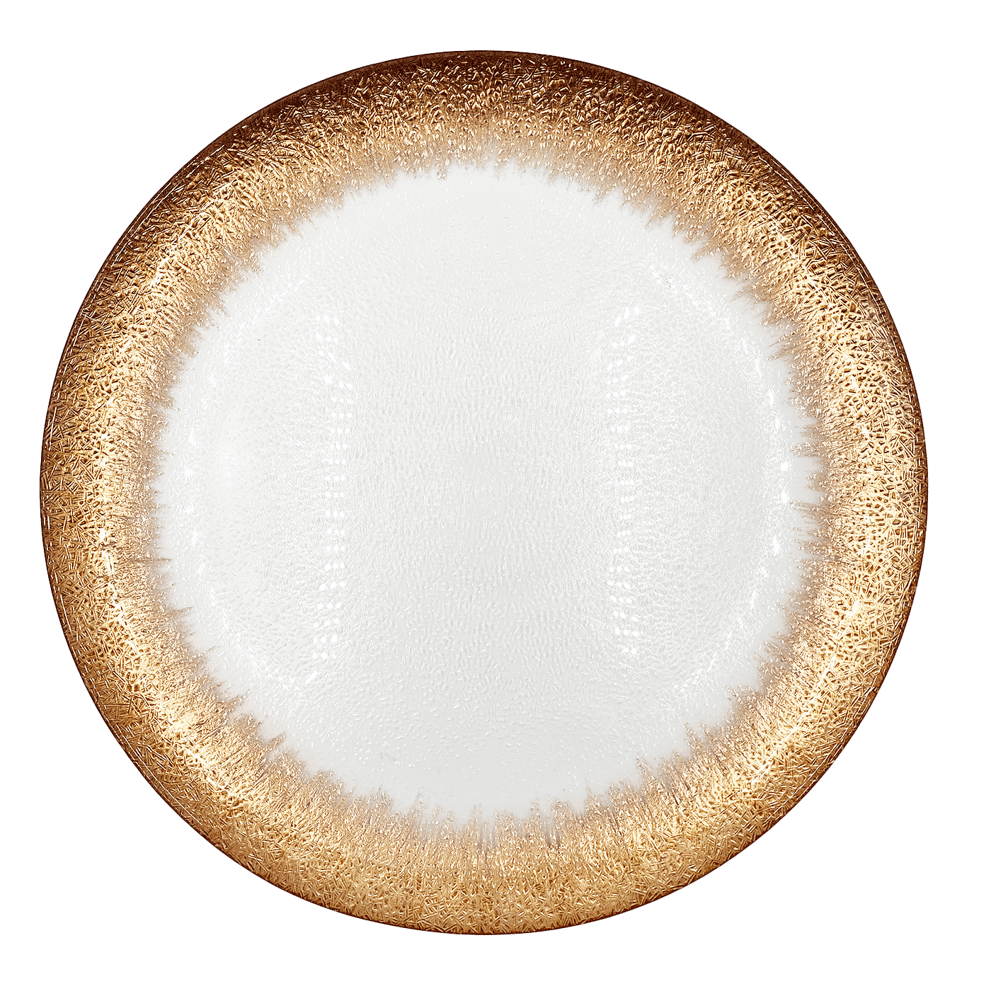 Stardust – Glass Charger Plate in Rose Gold (Item # 0277) | Rental