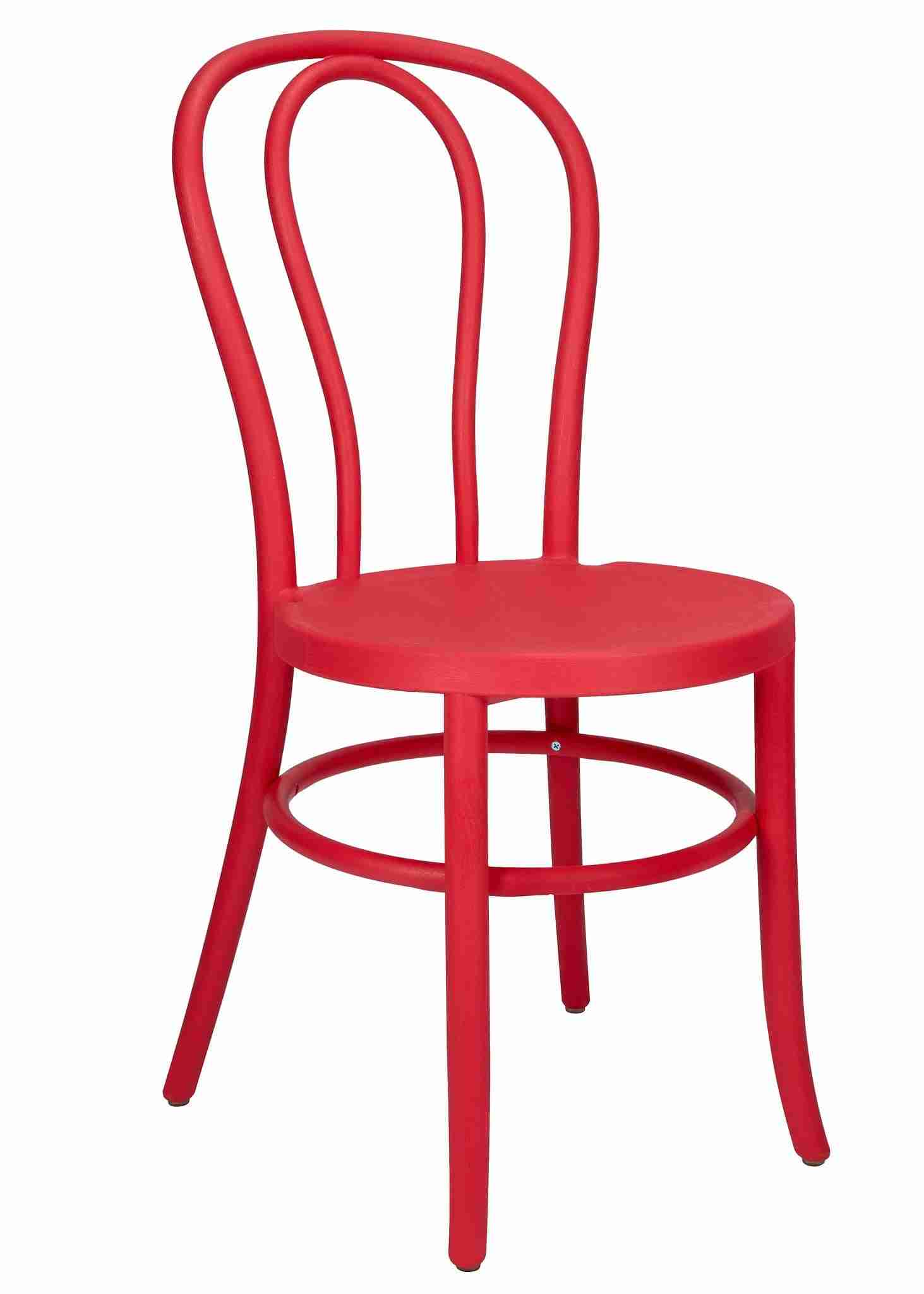 Watermelon Red Resin Bentwood Festive Chair | Rental