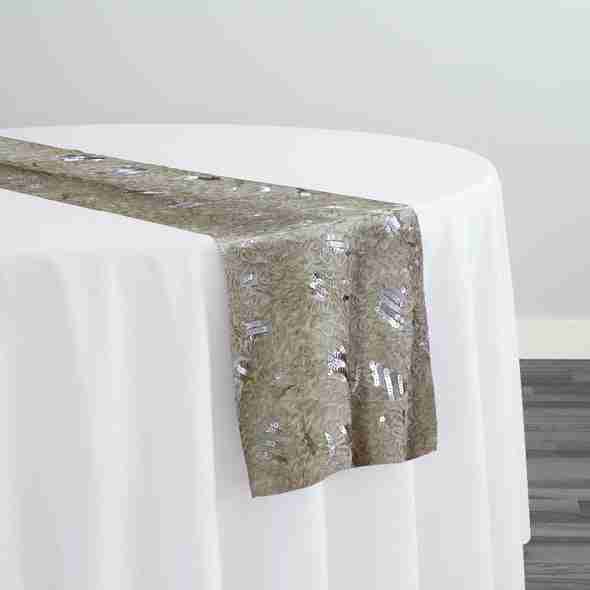Zenya Sequins Table Runner in Champagne | Rental