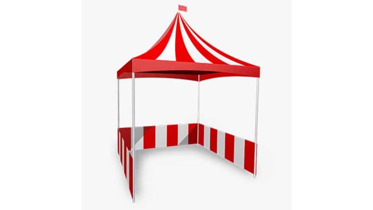 Package – Red & White Carnival Tent | Rental