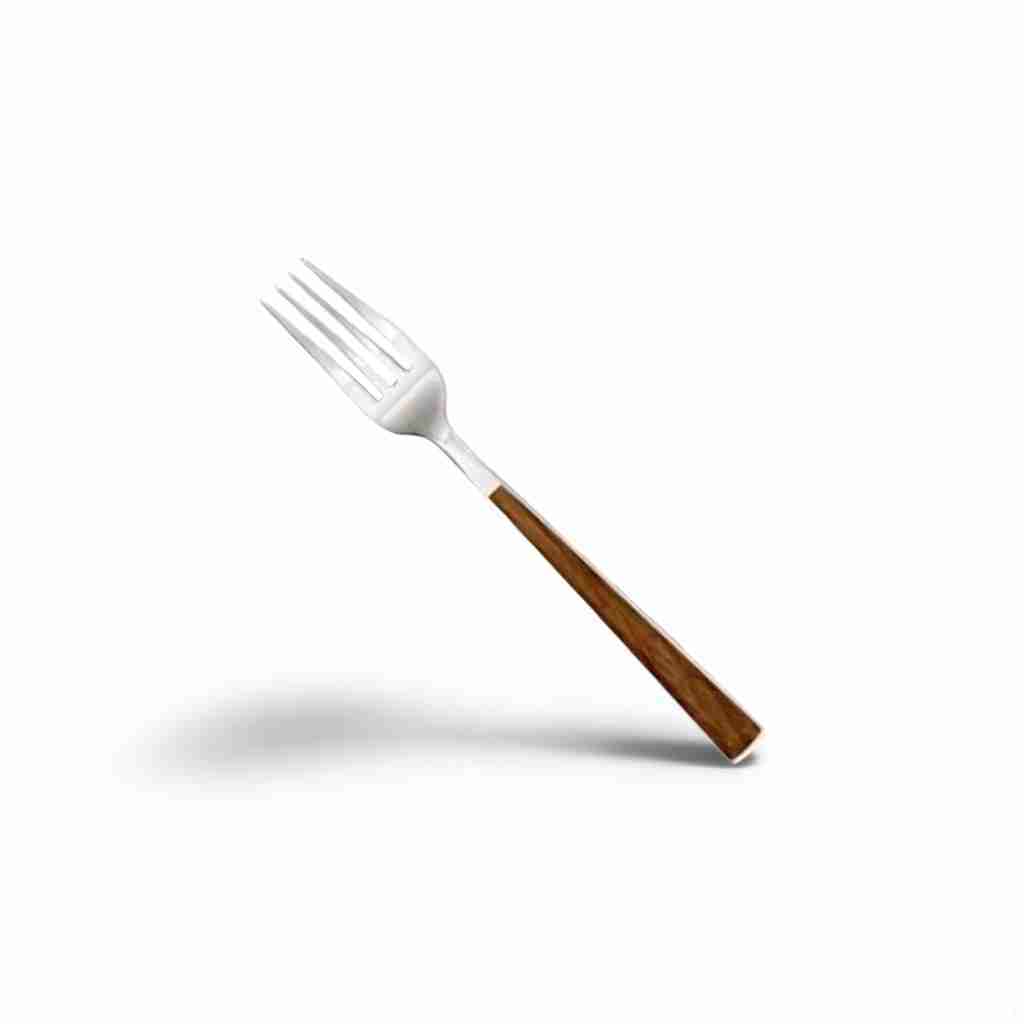 Geometric | Brown Wood | Dinner Fork | Rental Geometric | Brown Wood | Dinner Fork | Rental