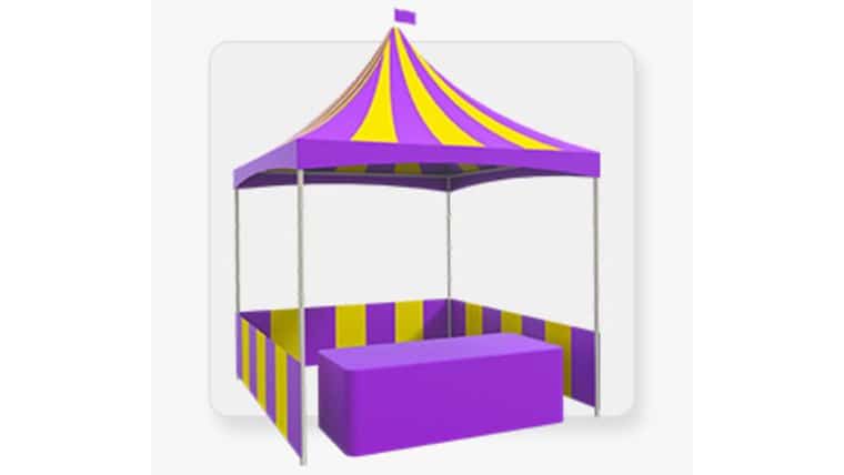 Package – Purple & Yellow Carnival Tent | Rental