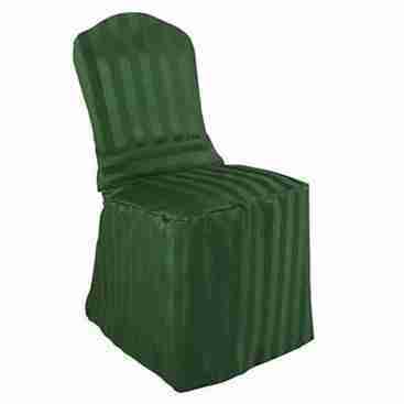 Poly Stripe Banquet Chair Cover | Burgundy | Rental