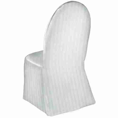Poly Stripe Banquet Chair Cover | Light Pink | Rental