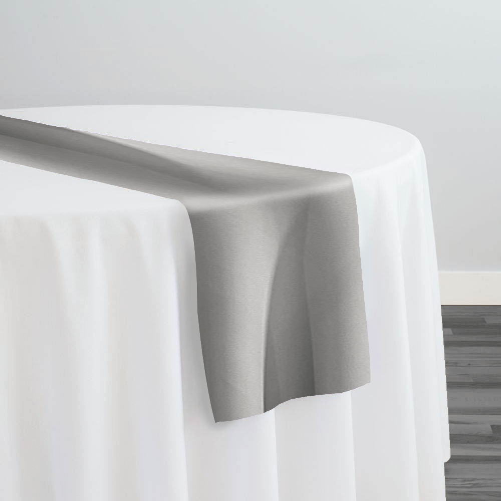 Scuba (Wrinkle-Free) Table Runner in Silver 1310 | Rental Scuba (Wrinkle-Free) Table Runner in Silver 1310 | Rental