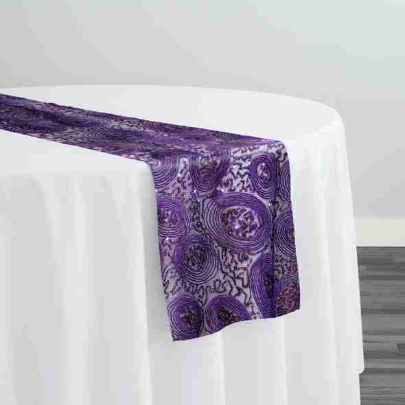 Sienna Design Table Runner in Plum | Rental