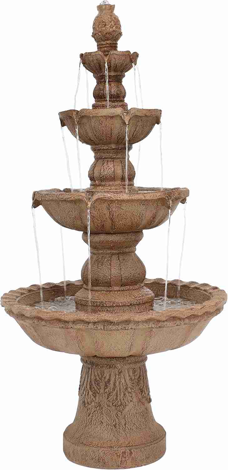 Sunnydaze Pineapple 52-Inch 4-Tier Outdoor Water Fountain – Tall Outdoor Fountain for Garden, Patio or Yard – Earth : Patio, Lawn & Garden | Rental Sunnydaze Pineapple 52-Inch 4-Tier Outdoor Water Fountain – Tall Outdoor Fountain for Garden, Patio or Yard – Earth : Patio, Lawn & Garden | Rental