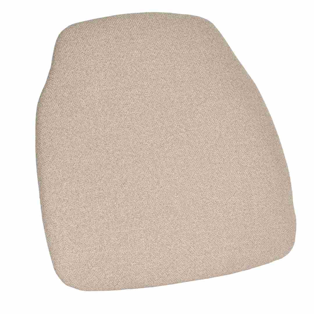 Beige 1.75″ Thick Fabric Panel Back Chiavari Chair Cushion and SlipNot™ Technology | Rental