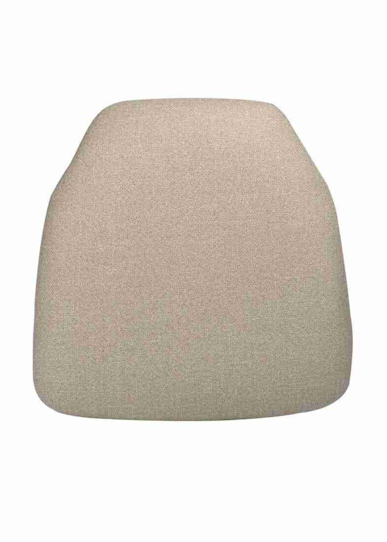 Beige Tweed 1.75″ Thick Fabric Panel Chiavari Chair Cushion | Rental
