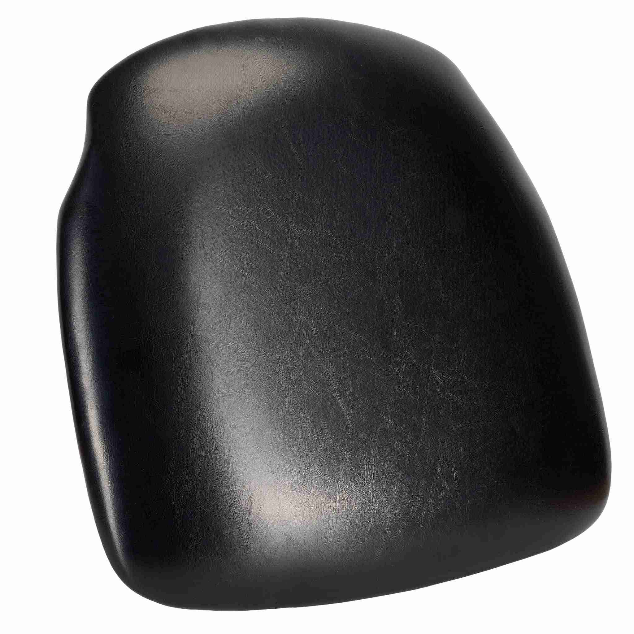 Black Vinyl 1.75" Thick Cross Back Cushion with SlipNot™ Technology | Rental