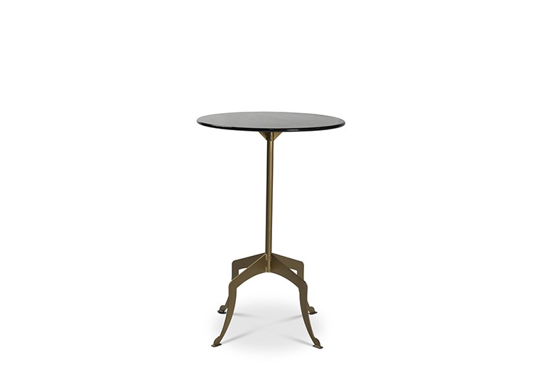 Eleanor Gold Cocktail Table – Black Top | Rental Eleanor Gold Cocktail Table – Black Top | Rental