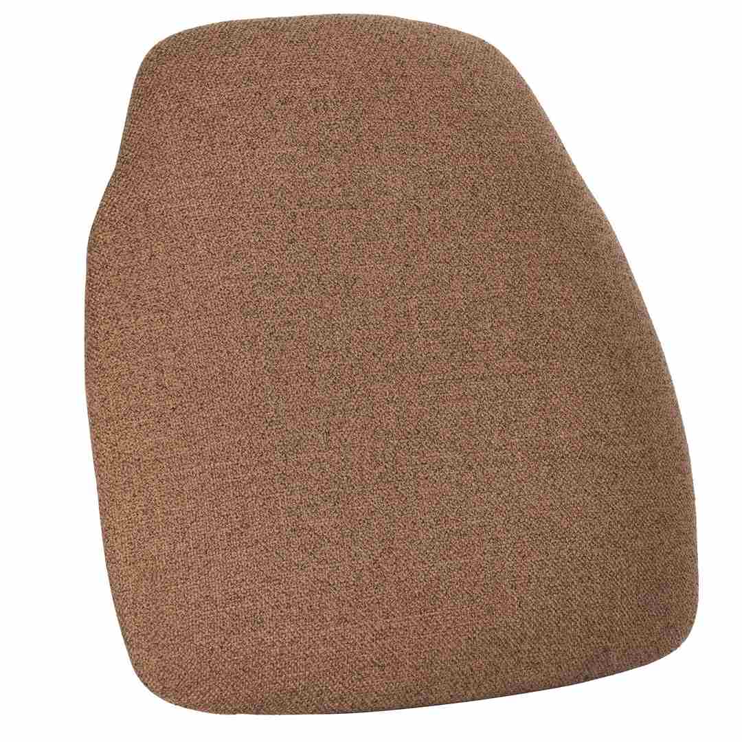 Light Brown 1.75" Thick Fabric Panel Back Chiavari Chair Cushion and SlipNot™ Technology | Rental