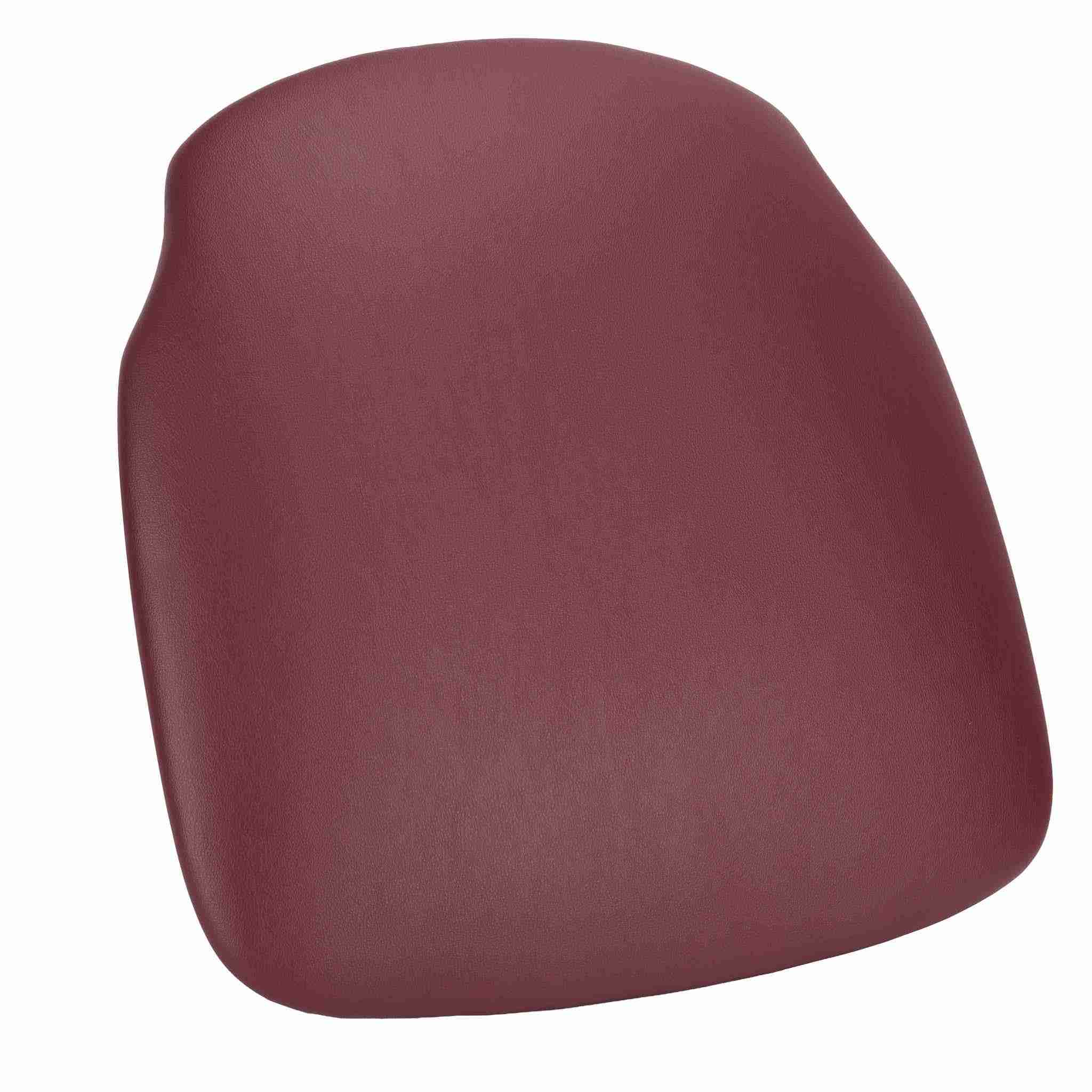 Red Wine Vinyl 1.75" Thick Cross Back Cushion with SlipNot™ Technology | Rental