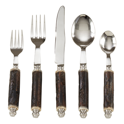 SP357 Bark Wood Flatware – Set Of 5 | Rental