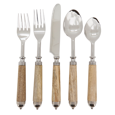 SP360 Bark Wood Flatware – Set Of 5 | Rental