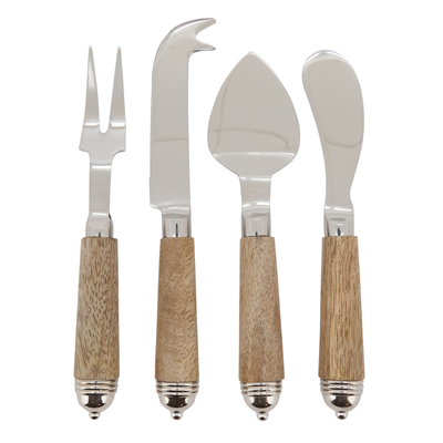 SP361 Bark Wood Cheese Cutlery – Set Of 4 | Rental