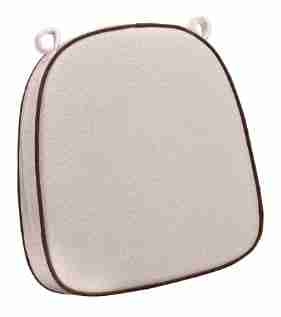 Tan with Dark Brown Piping 2.5″ Thick Chair Cushion – World’s Best Cushions | Rental