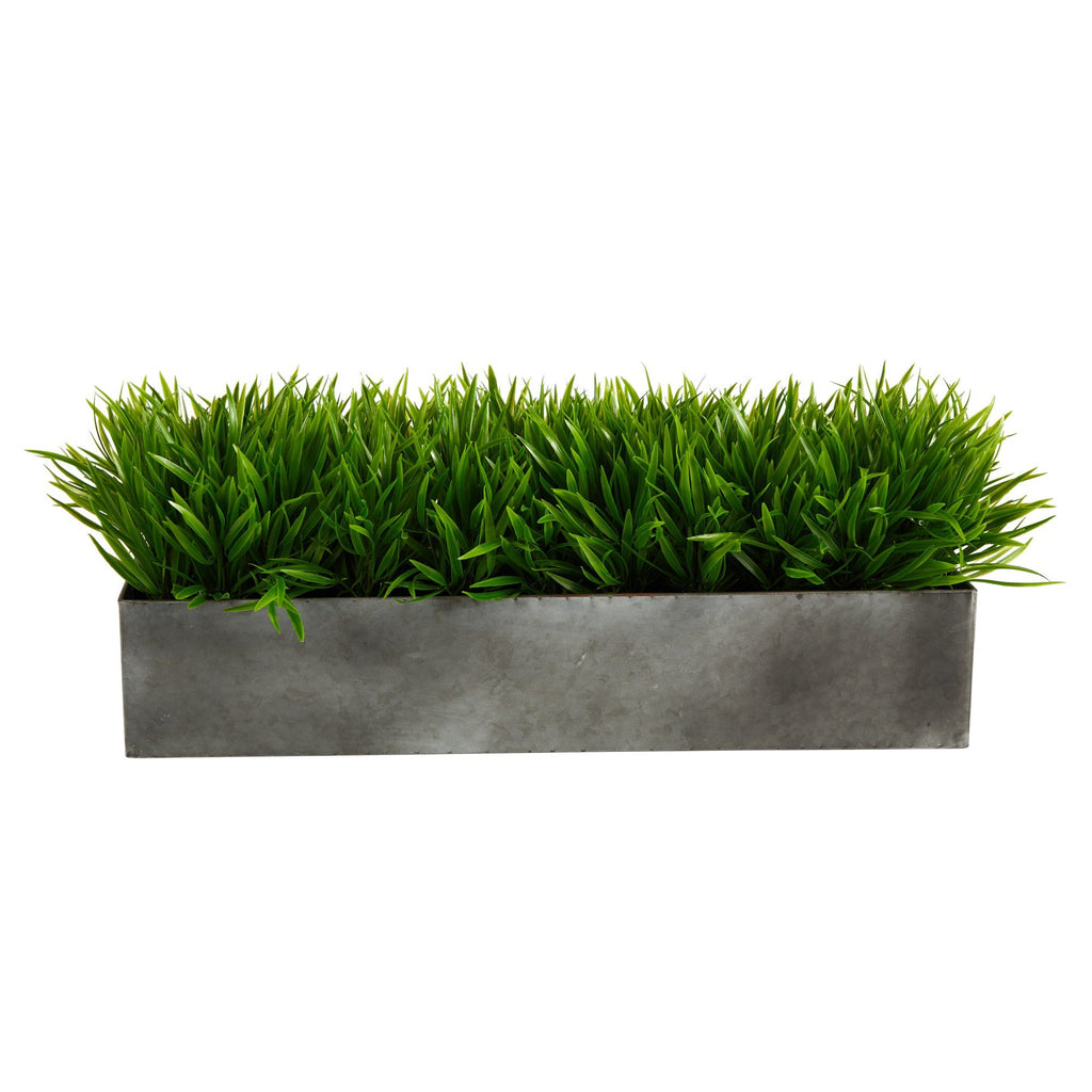 25” Wild Grass Artificial Plant in Metal Planter | Rental 25” Wild Grass Artificial Plant in Metal Planter | Rental