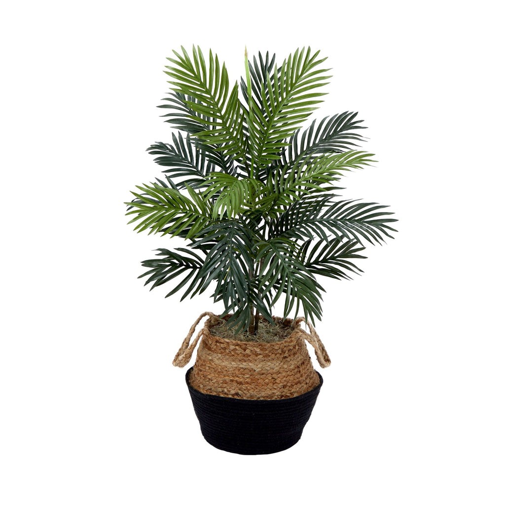 3′ Artificial Areca Palm Tree with Handmade Jute & Cotton Basket DIY KIT | Rental