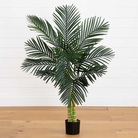 4’ Double Stalk Golden Cane Artificial Palm Tree | Rental