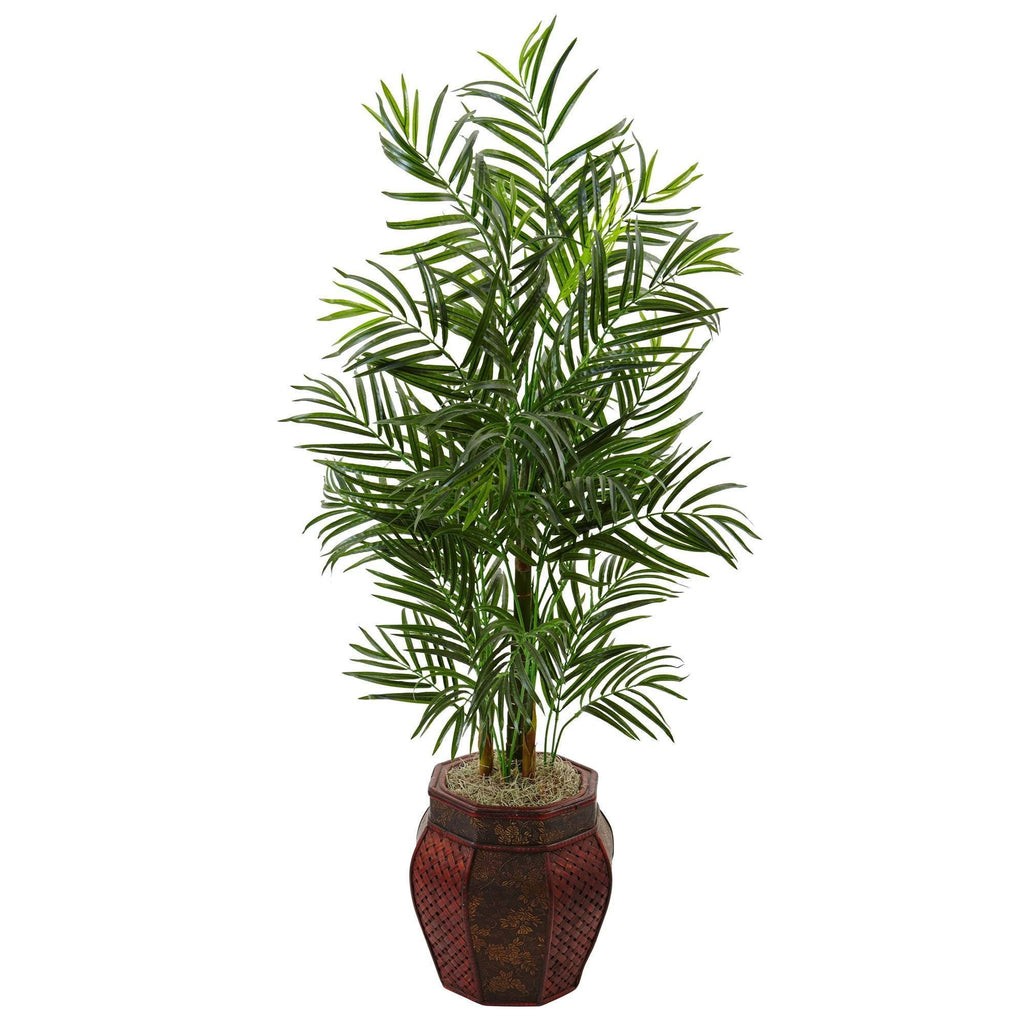 4.5’ Areca Palm Tree in Weave Planter | Rental