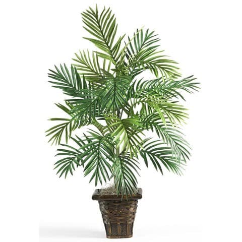 Areca Palm w/Wicker Basket Silk Plant | Rental Areca Palm w/Wicker Basket Silk Plant | Rental