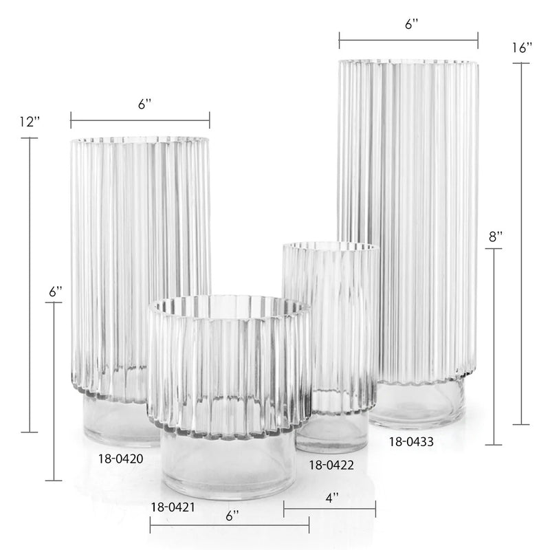 Fluted Vase Cylinders | Rental Fluted Vase Cylinders | Rental