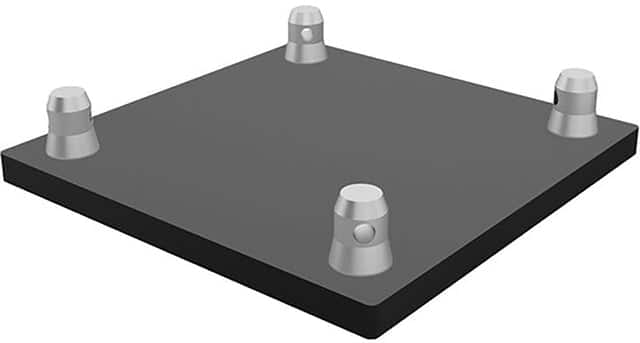 Global Truss SQ-4137-M12SS20T-BLK Black Stainless Steel Base Plate for F34 Truss | Rental